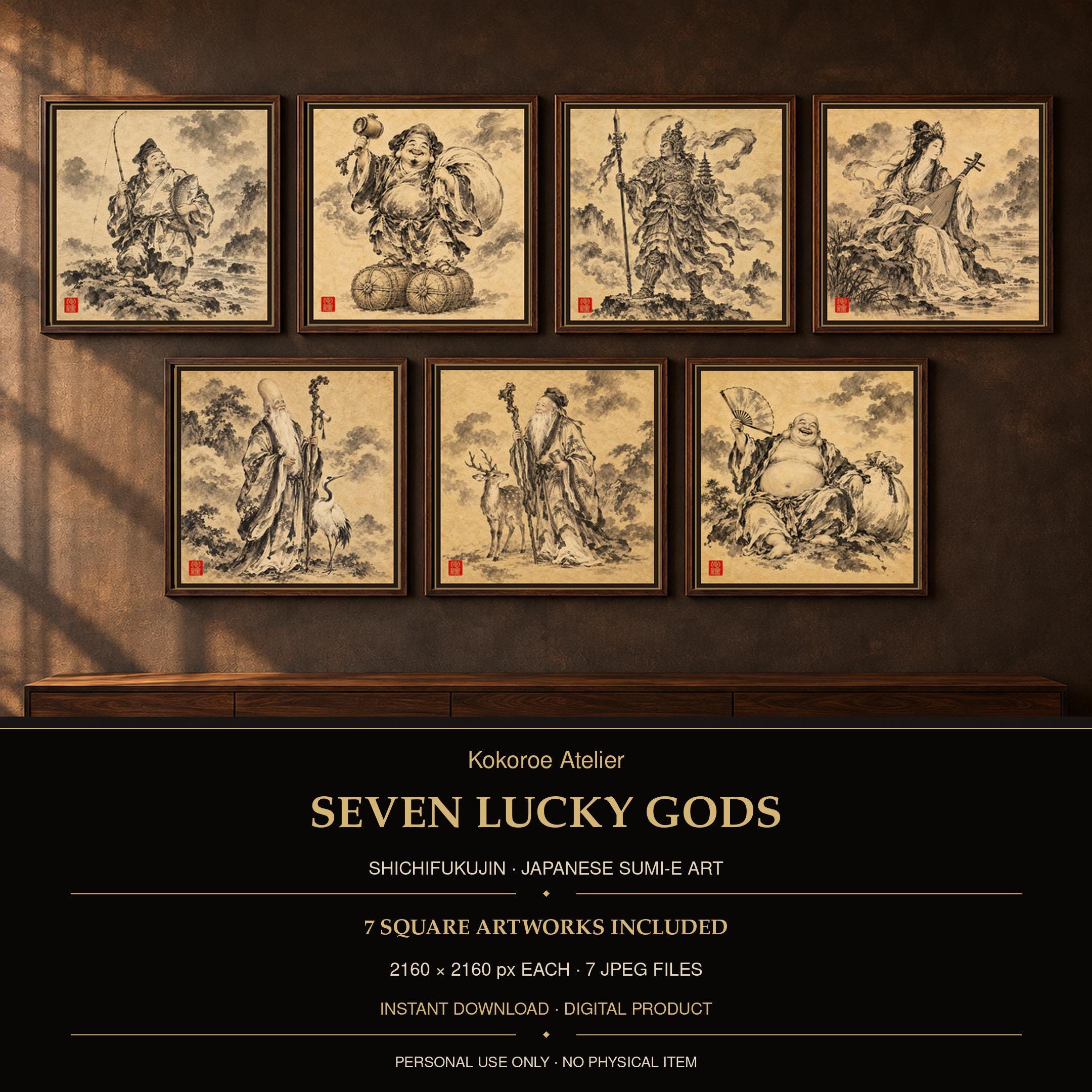 Japan 7 Lucky Gods - Etsy