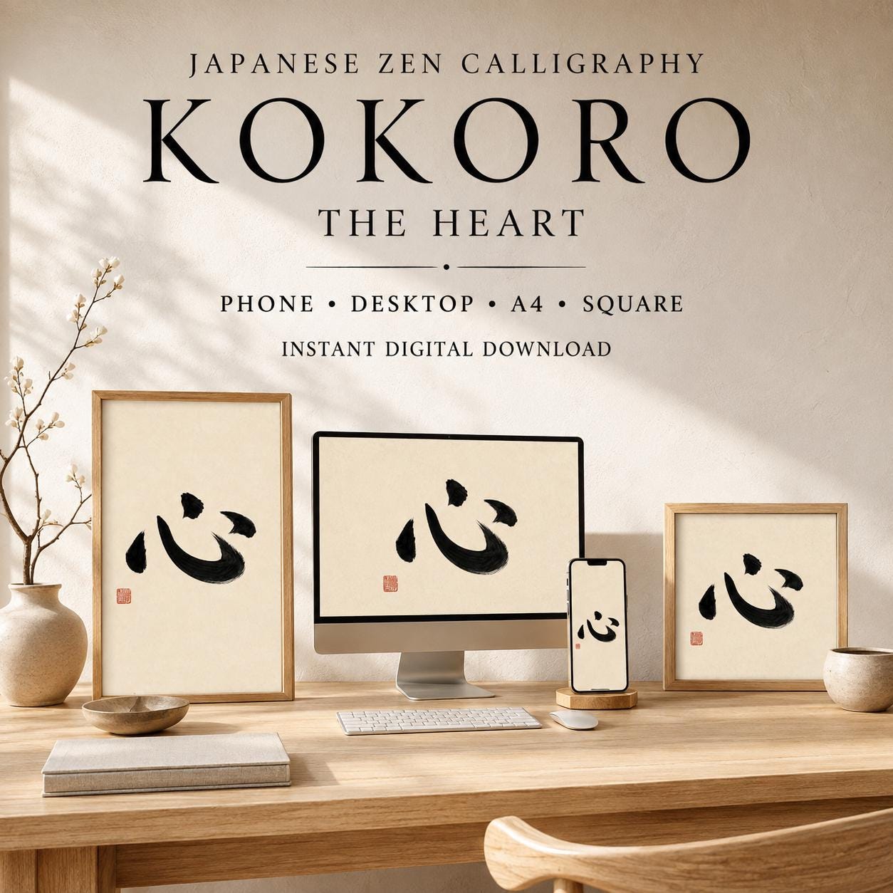 kokoroページ Kokoro Art - Etsy