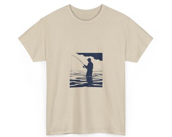 Camiseta de pesca para hombre, regalo para papá pescador, camiseta minimalista para pescadores, regalo de Navidad para pescadores.