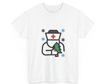 Camiseta de regalo de Navidad para enfermera, camiseta divertida de Navidad para enfermera, regalo de Navidad para enfermera, camiseta navideña para enfermera, regalo de Navidad para ella