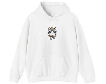 Sudadera con capucha navideña para amantes de los gatos, regalo festivo para ella, sudadera navideña