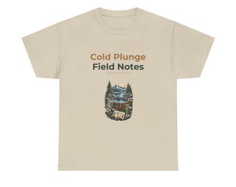 Camiseta Cold Plunge Field Notes, Camiseta para baño de hielo, Regalo para nadar en agua fría, Regalo de Navidad para él o ella.