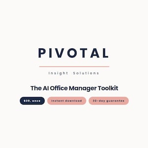 KI-gestütztes Office-Manager-Toolkit für Kleinunternehmen | Eingabeaufforderungen, Standardarbeitsanweisungen und Vorlagen