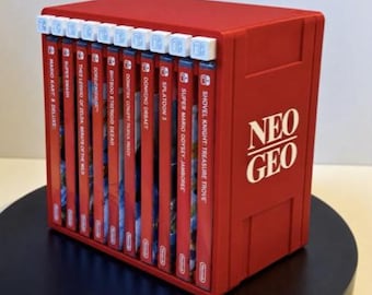 Custom NEO GEO 10 Game Case/Display Stand for Nintendo Switch with Push Button Ejection