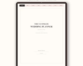 Digitaler Hochzeitsplaner | Budget, Gästeliste, Zeitplan (undatiertes PDF)