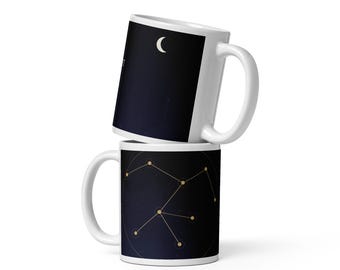 Individuell gestalteter Sternbildbecher | Kaffeetasse mit Sternenkarte (Keramik)