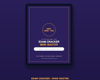NEET, UPSC, PSC Lernplaner | Exam Cracker Mind Master Digitaler Tracker (verlinktes PDF)