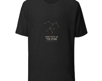 T-Shirt mit Sternenkonstellation | Sternenkarten-Grafik-T-Shirt, Boho-Astrologie-Geschenk, personalisiertes Sternzeichen-Shirt