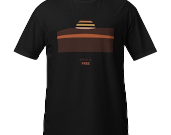 Retro-T-Shirt mit Wüsten-Sonnenuntergangsmotiv aus den 70ern – Wildes und freies Boho-Grafik-T-Shirt