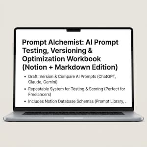 Prompt Alchemist: AI Prompt Testing, Versioning & Optimization Workbook (Notion + Markdown Edition)
