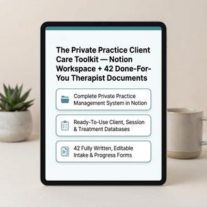 Kit de Ferramentas para Atendimento ao Cliente em Consultório Particular — Espaço de Trabalho Notion + 42 Documentos Prontos para Uso para Terapeutas imagem 1