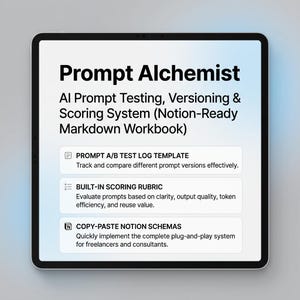 Prompt Alchemist: Sistema de IA para Teste, Versionamento e Pontuação de Prompts (Caderno de Exercícios em Markdown Pronto para Notion)