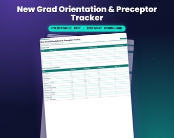New Grad Orientation & Preceptor Tracker — by NurseBrainCo