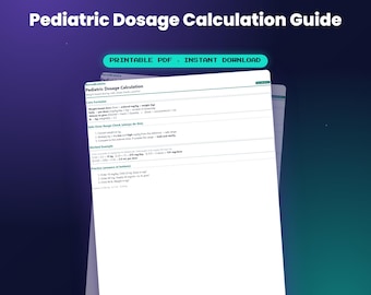 Pediatric Dosage Calculation Guide — by NurseBrainCo