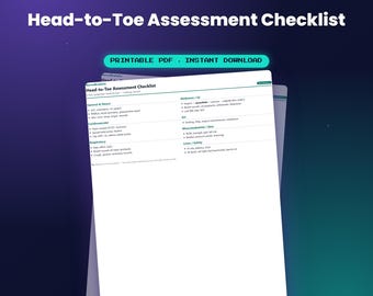Head-to-Toe Assessment Checklist — by NurseBrainCo