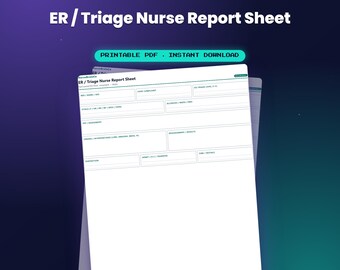 ER / Triage Nurse Report Sheet — by NurseBrainCo