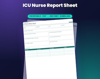 ICU Nurse Report Sheet (by system) — by NurseBrainCo