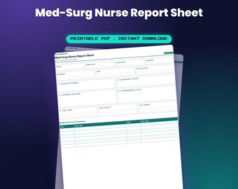 Med-Surg Nurse Report Sheet (SBAR) — by NurseBrainCo
