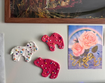 Conjunto de 3 peças de decoração de parede com tema de biscoitos de circo gigantes