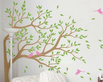 Nursery Tree Wall Decal Tree Wall Sticker Corner Tree vinyl Mural Wall Art Decoration - KC051