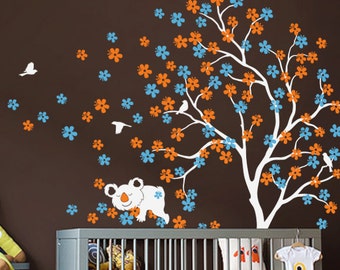 White Tree Decal Huge Tree Wall Decal Wall Art Tattoo Wall Mural ...