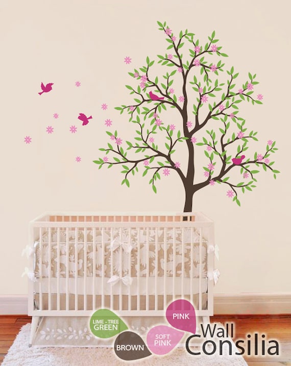 Baby Nursery Wall Decals Tree Wall Decal Nursery Decal Etsy
