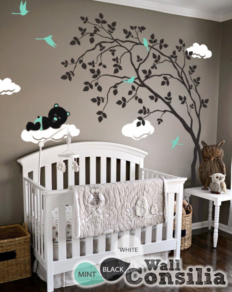 Baby Nursery Wall Decals Tree Wall Decal Tree Decal Etsy