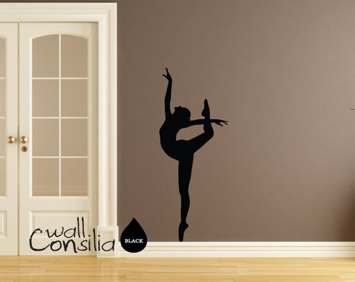 Ballerina Wall Decal Ballerina Wall Sticker Dancer Wall Etsy