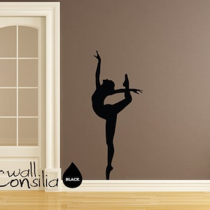 Ballerina Wandtattoo - Ballerina Wandsticker - Tänzerin Wandtattoo - Home Decor Wandtattoo - 58&quot;hoch und 22&quot;breit - W024