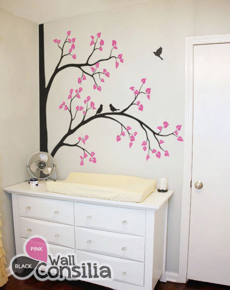 Large Tree Wall Decal Baby Nursery Wall Sticker Decor Corner Etsy