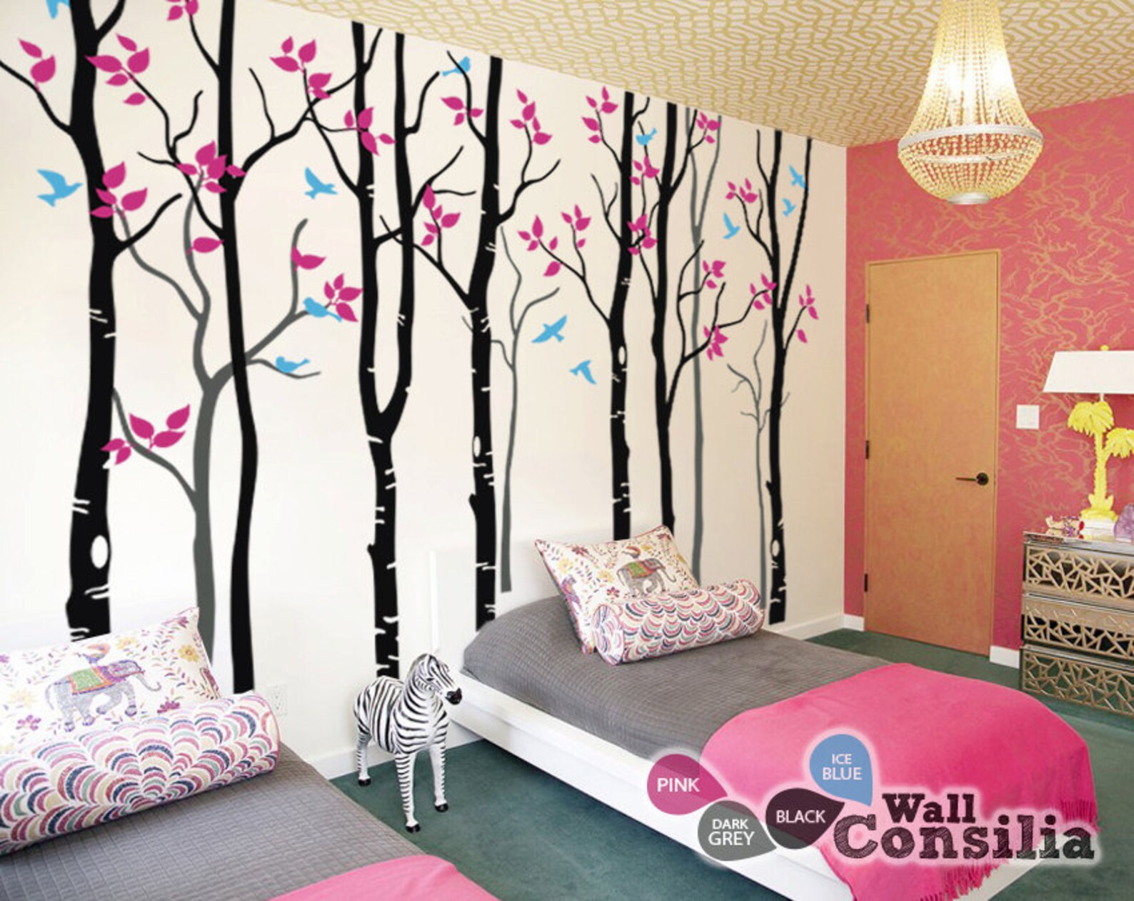 Nursery Tree Wall Decals Large Trees Wall Decor Birch Trees Etsy