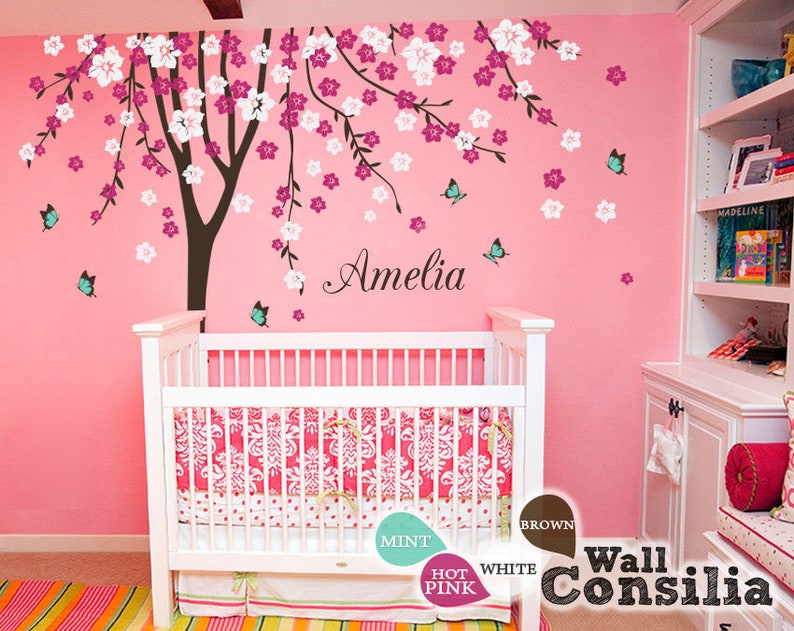 Baby Nursery Wall Decals Cherry Blossom Tree Wall Decal Tree Etsy