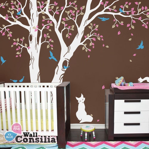 Baby Nursery Wall Decals Tree Wall Decal Tree Decal Wall Etsy