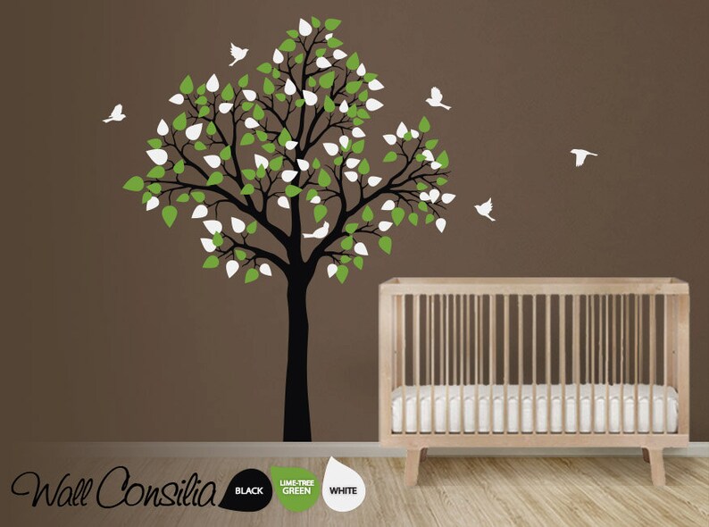 baby nursery tree wall decal wall sticker tree wall decal | etsy
