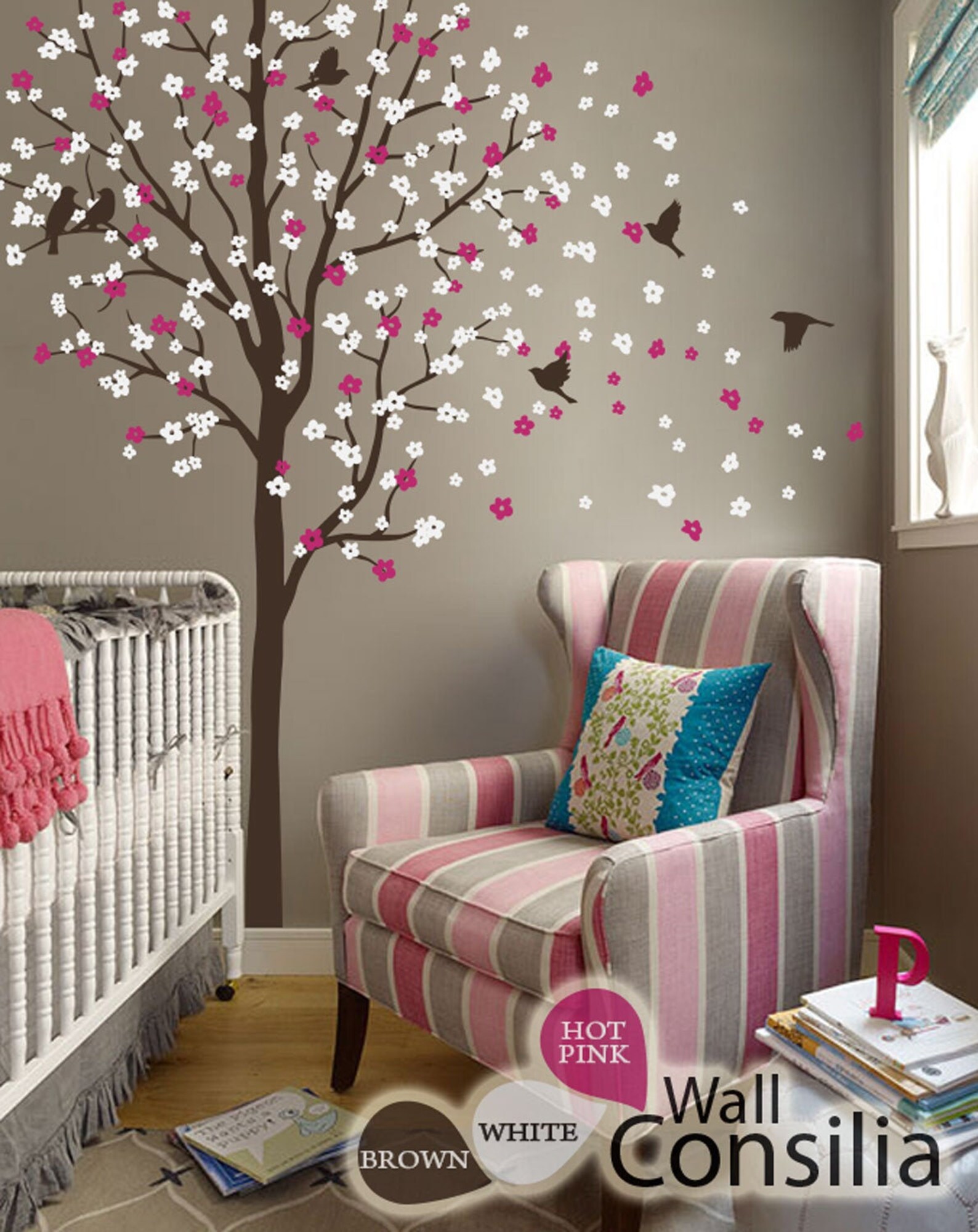 Baby Nursery Wall Decals Cherry Blossom Tree Wall Decal Etsy