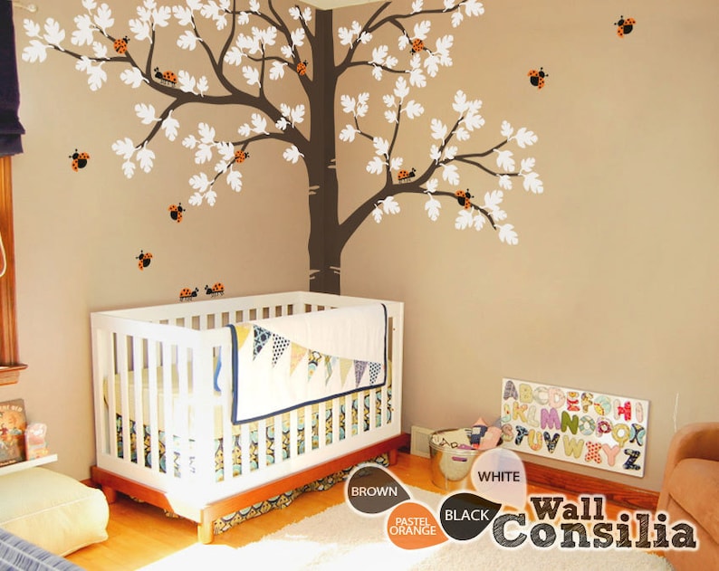 tree wall decal nursery wall decoration tree wall sticker | etsy