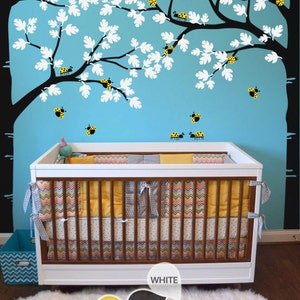 Baum Wandtattoo - Kinderzimmer Wand Dekoration - Baum Wand Aufkleber - Baum Ecke - Groß: ca 93&quot; x 123&quot; - KC036