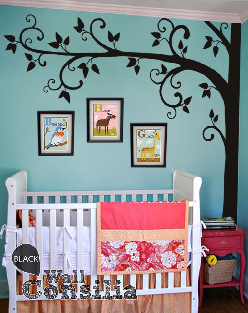 Large Tree Wall Decal Baby Nursery Tree Wall Sticker Decor Etsy