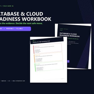 Database & Cloud Readiness Workbook, SQL Server Snowflake Oracle Cloud Incident Checklist, Fillable IT Operations Guide