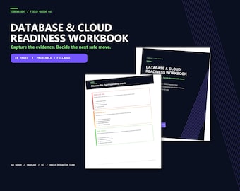 Database & Cloud Readiness Workbook, SQL Server Snowflake Oracle Cloud Incident Checklist, Fillable IT Operations Guide