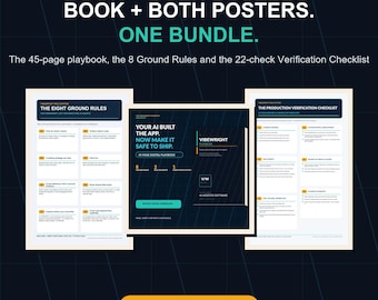 Vibe Coding Complete Bundle | AI Playbook + 2 Desk Posters | AI Agent Workflow Guide and Coding Checklist | Digital Download