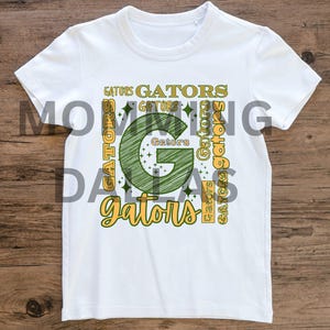 Gators School Spirit Tee SVG pdf, sublimation, school shirt Gators Mascot tee