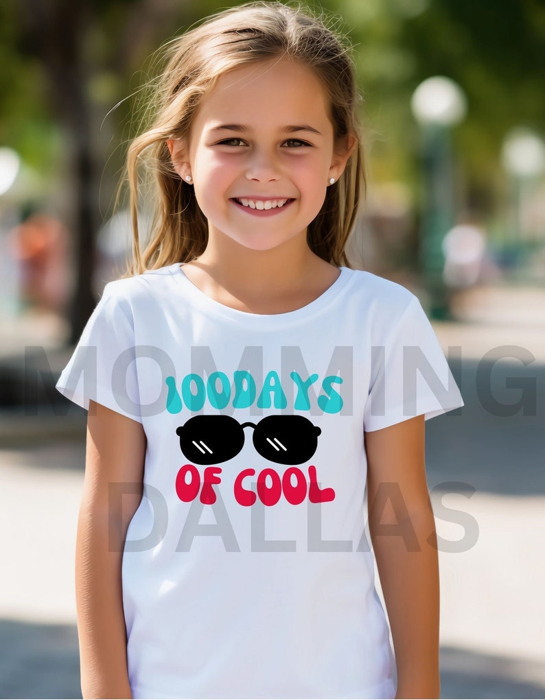 100 Days of School, Cool, Png, SVG Pdf, Sublimation, School Shirt, Kids