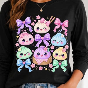 Kawaii Dumpling PNG, ilustracja Pastel Bao do pobrania cyfrowego do sublimacji