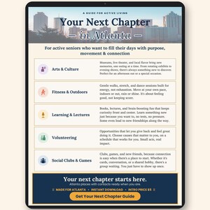 Gids voor actieve senioren in Atlanta – Uw volgende hoofdstuk (digitale download)