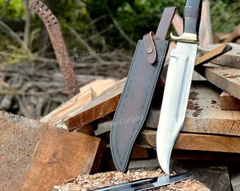 Crocodile Dundee Bowie-Messer, handgefertigtes Jagdmesser, großes Sammlermesser, Outback-Westernmesser, Geburtstagsgeschenk für ihn/ihren Freund, Weihnachtsgeschenk