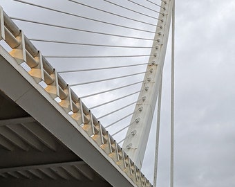 Color Photo of Assut de l'Or Bridge in Valencia, Spain Travel Photograph by Architect Santiago Calatrava