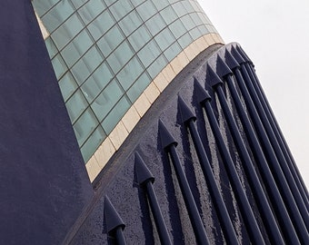 Color Photo of L'Agora in Valencia Arts and Sciences Complex, Spain Travel Photograph Famous Building by Architect Santiago Calatrava