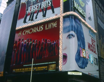 Broadway Billboards, New York City, Musicals Color Photograph