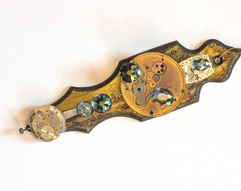 Decorative Green & Brass Door Plate Wall Hanging / Unique Christmas Decoration / Ornament